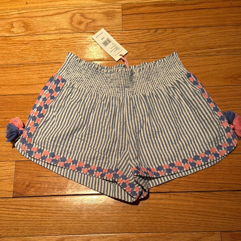 Vineyard Vines Blue and White High Waist Shorts XXS NEW
